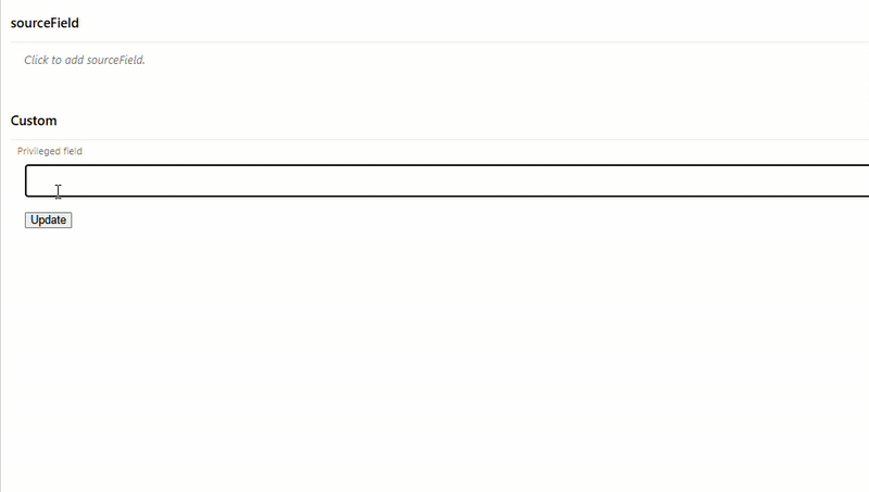 Privileged Work Item Field Example